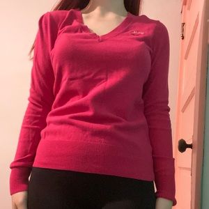 Pink V cut sweater